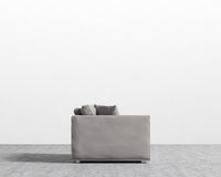 Milo 1 Seater - Left Facing - Venice Vegan Suede - Chiffon