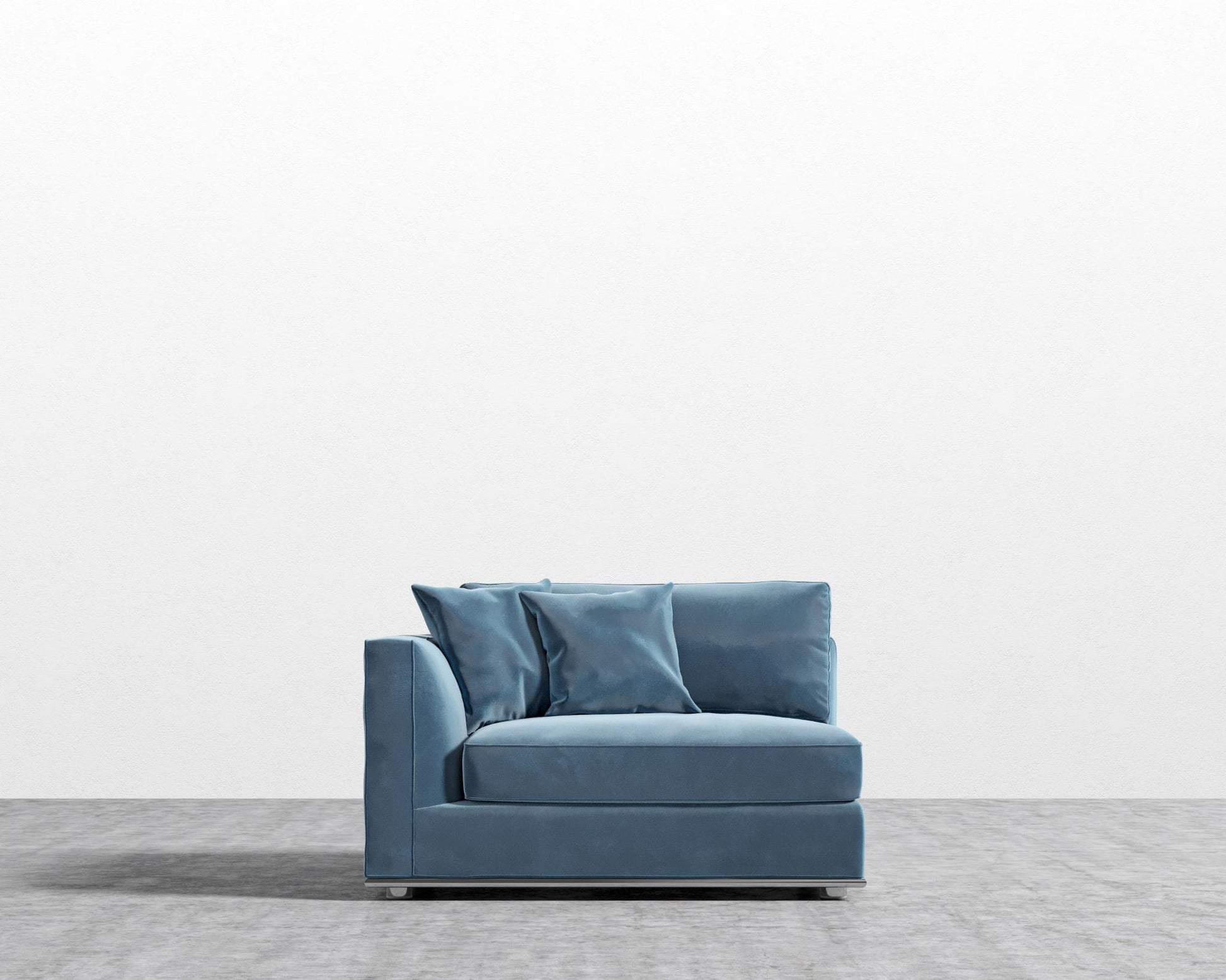 Milo 1 Seater - Left Facing - Plush Velvet - Solstice