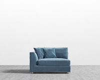 Milo 1 Seater - Left Facing - Plush Velvet - Solstice