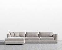 Milo Modular Sectional - Venice Vegan Suede - Chiffon