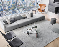 Arya Modular Sectional - Left Hand Facing - Plush Weave Porpoise