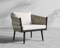 Pierre Outdoor Lounge Chair - Black Frame - Palisades 