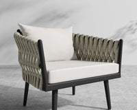 Pierre Outdoor Lounge Chair - Black Frame - Palisades 