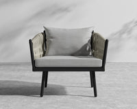 Pierre Outdoor Lounge Chair - Black Frame - Encino