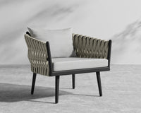 Pierre Outdoor Lounge Chair - Black Frame - Encino