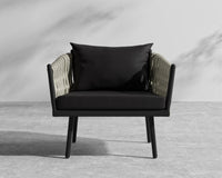 Pierre Outdoor Lounge Chair - Black Frame - Arcadia
