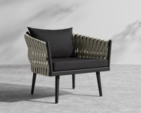 Pierre Outdoor Lounge Chair - Black Frame - Arcadia
