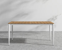 Spencer Outdoor Dining Table - White Frame 