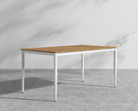 Spencer Outdoor Dining Table - White Frame 