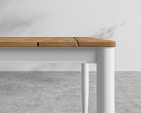 Spencer Outdoor Dining Table - White Frame 