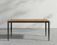 Spencer Outdoor Dining Table - Black Frame 