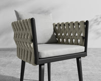 Pierre Chair - Black Frame - Encino - Taupe Rattan