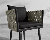 Pierre Chair - Black Frame - Arcadia - Taupe Rattan