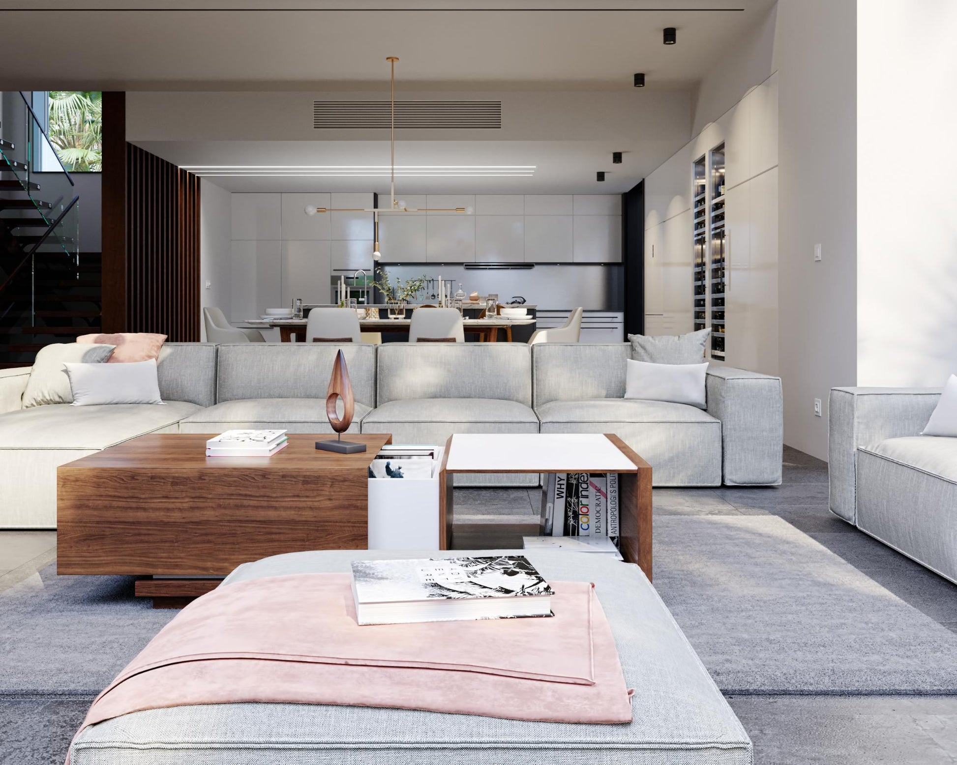 Porter Extended Modular and Truman Coffee Table Scene (Horizontal)