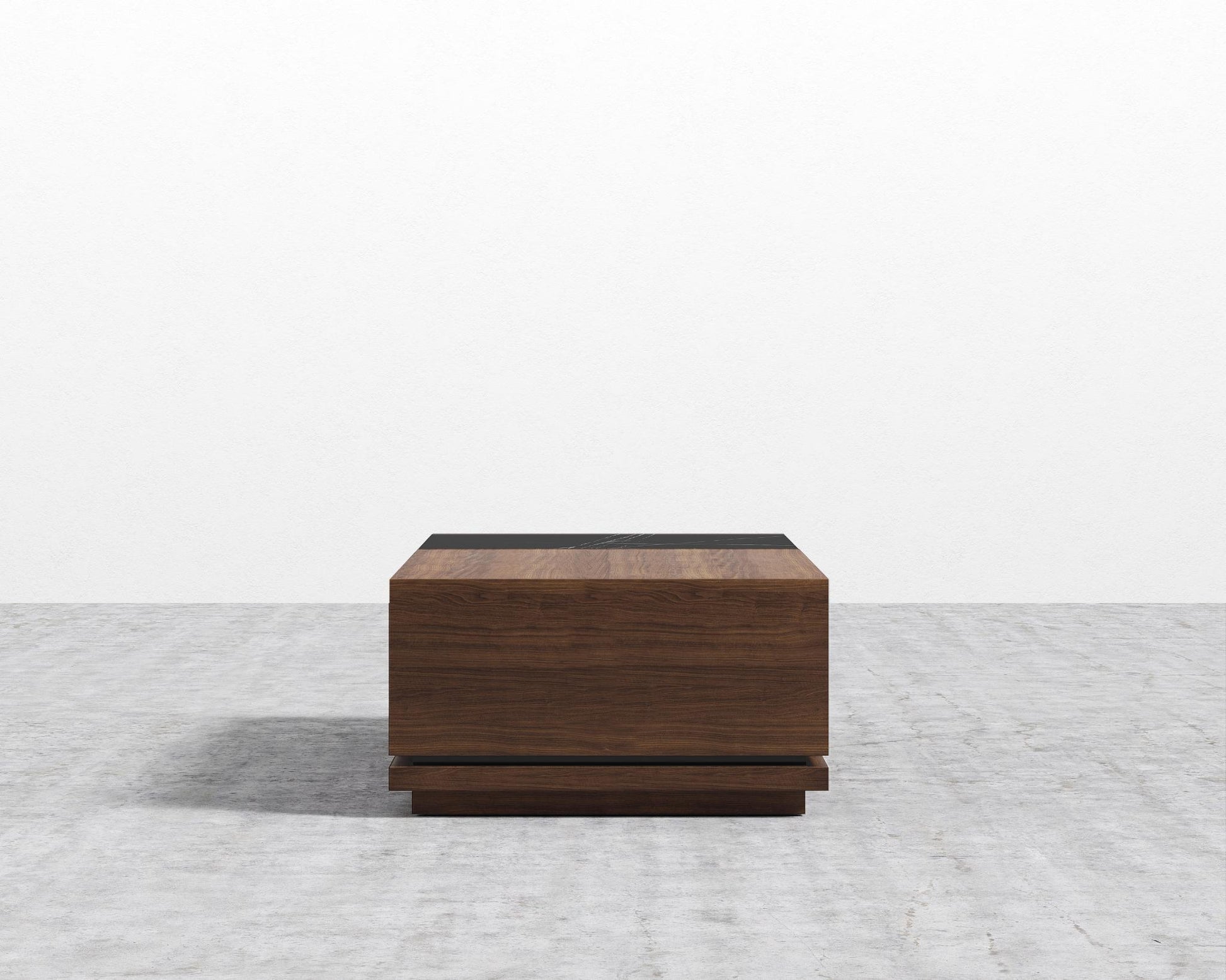 Truman Coffee Table - Walnut Veneer - Black Marble