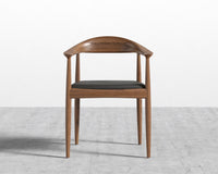 Round Chair - Walnut - Monaco Black