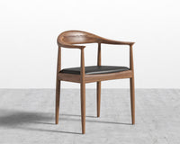 Round Chair - Walnut - Monaco Black