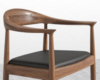 Round Chair - Walnut - Monaco Black