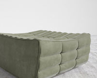 Tanner Ottoman - Venice Vegan Suede - Sage