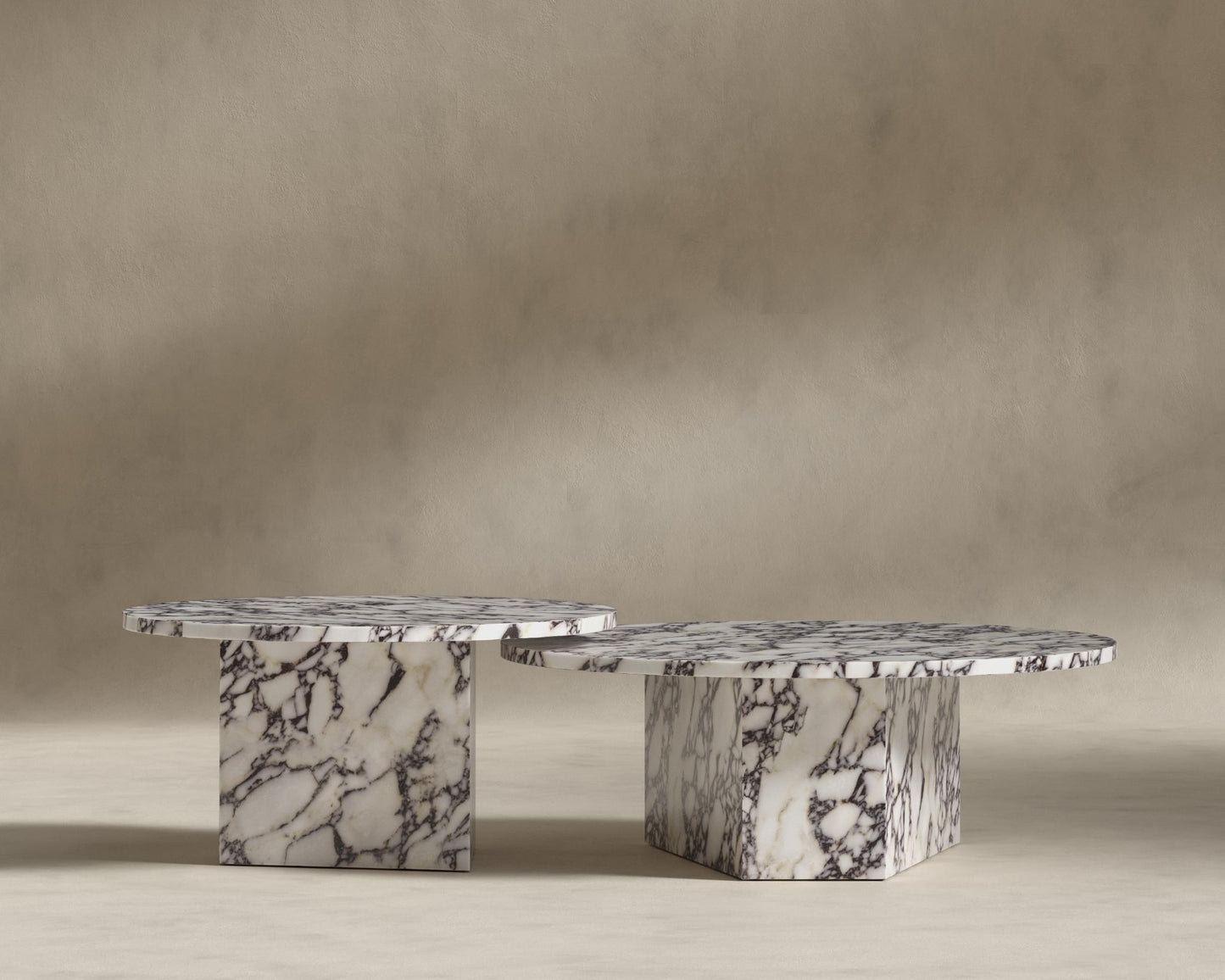 Romlulus Coffee Table - High-Low - Viola Marble