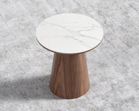 Winston Side Table - White Calacatta Ceramic Top