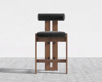 Tola Counter Stool - Plush Velvet - Black