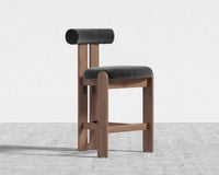 Tola Counter Stool - Plush Velvet - Black