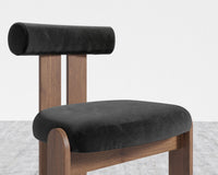 Tola Counter Stool - Plush Velvet - Black