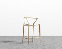 Wishbone Counter Stool - Natural with natural seat 