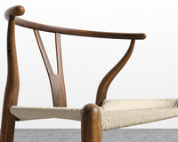 Wishbone Counter Stool - Walnut with natural seat 