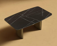 Solana Dining Table - 71" - Black Ceramic
