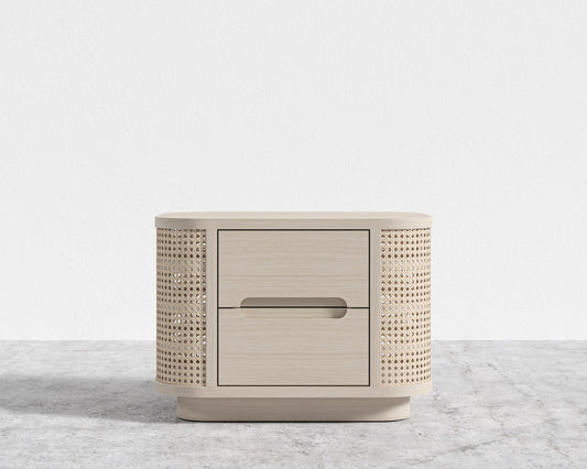 Wishbone Nightstand - Washed Natural Oak
