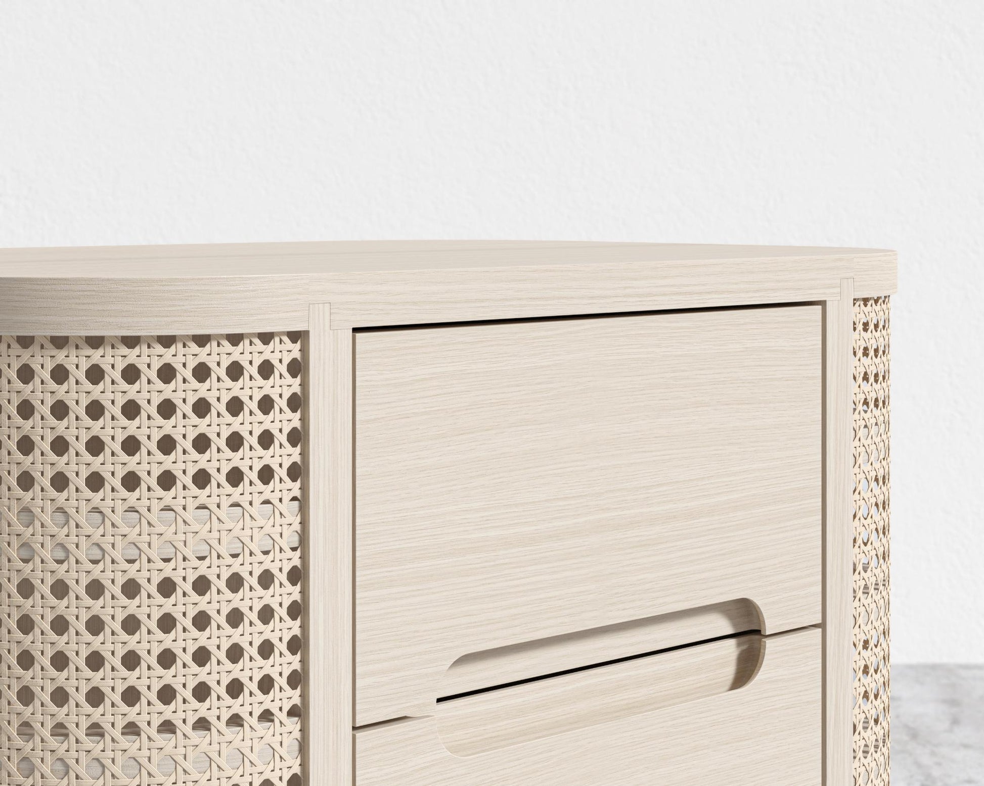 Wishbone Nightstand - Washed Natural Oak