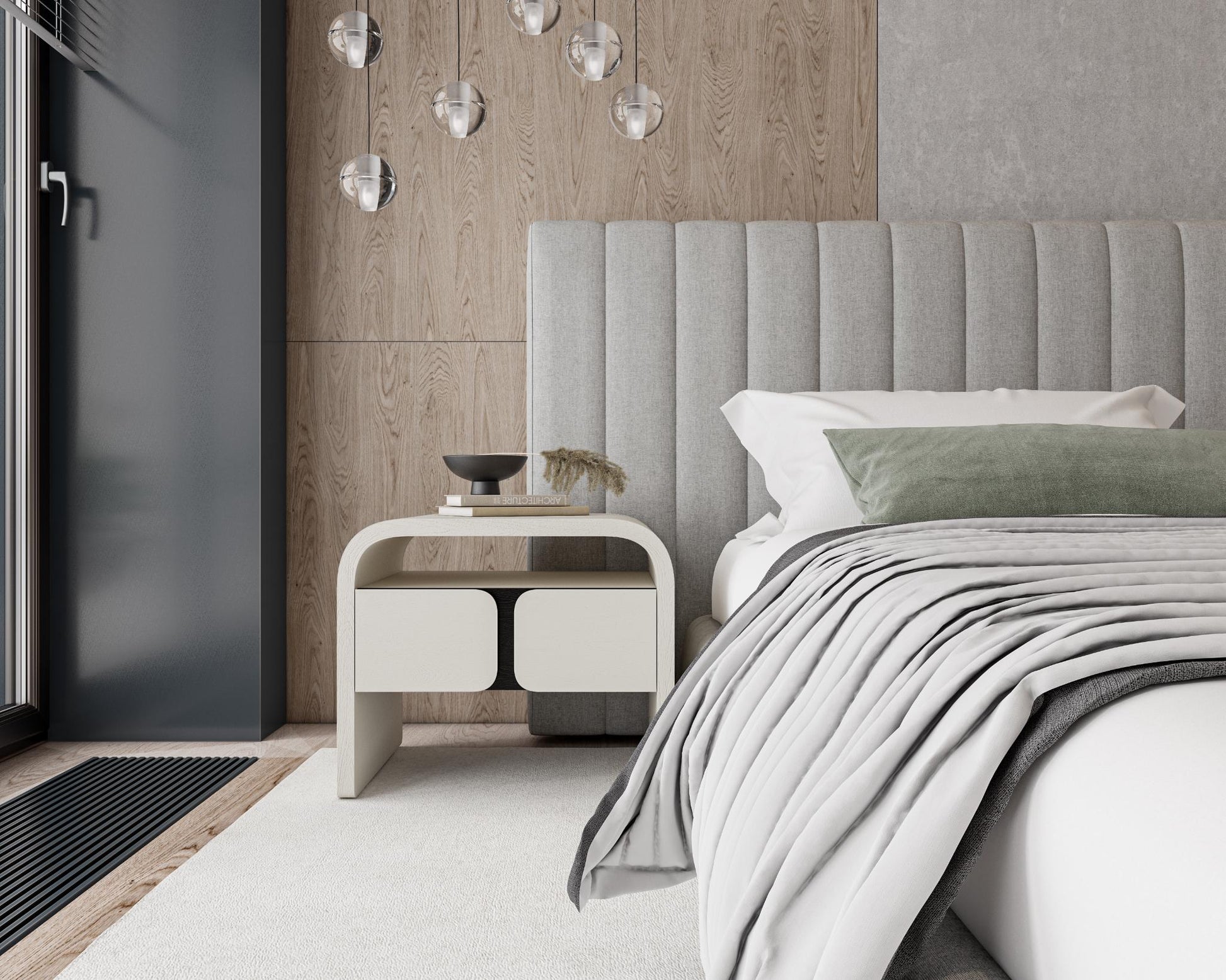 Berlin Bed Scene with Vienna Nightstand 