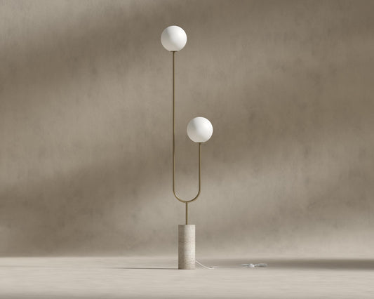 Uma Floor Lamp - Travertine