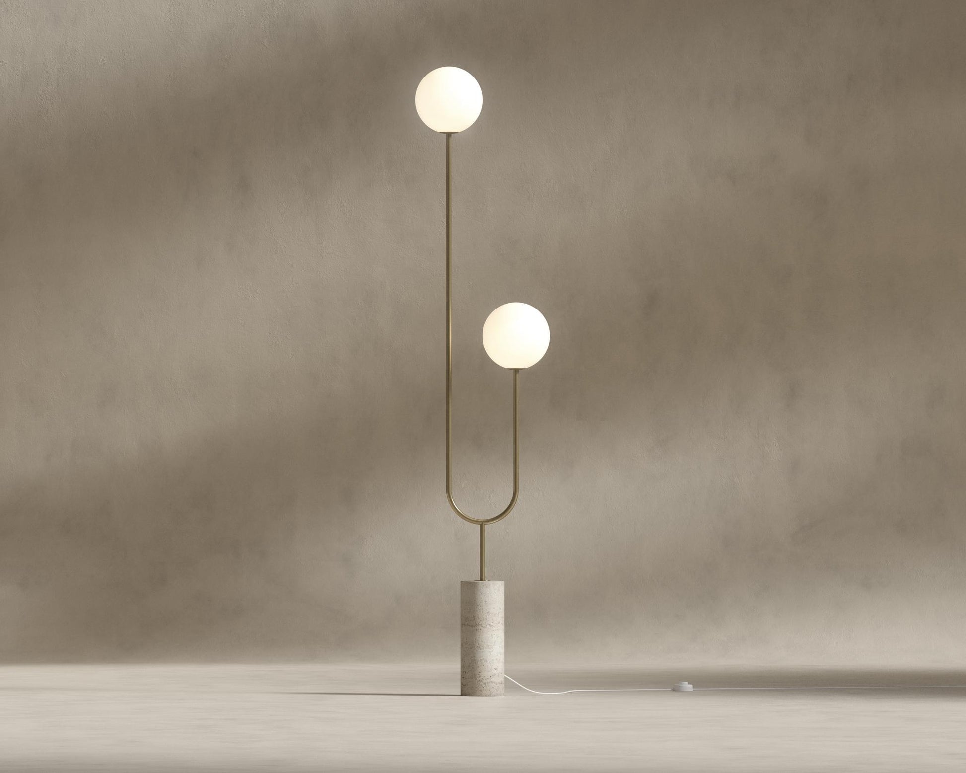 Uma Floor Lamp - Travertine