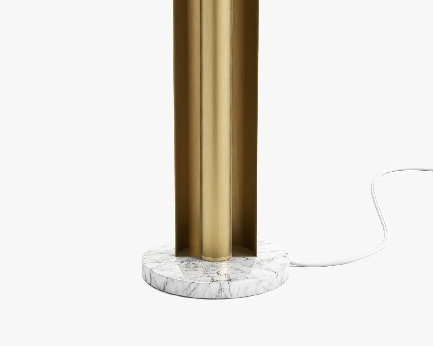 Roma Floor Lamp - Brass - White Marble
