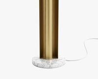 Roma Floor Lamp - Brass - White Marble