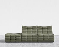 Tanner Open End Sofa - Venice Vegan Suede - Sage