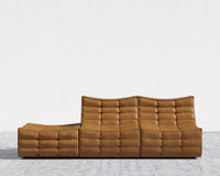 Tanner Open End Sofa - Microfiber Leather - Trento Morocco