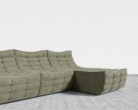 Tanner Sectional Sofa - Venice Vegan Suede - Sage