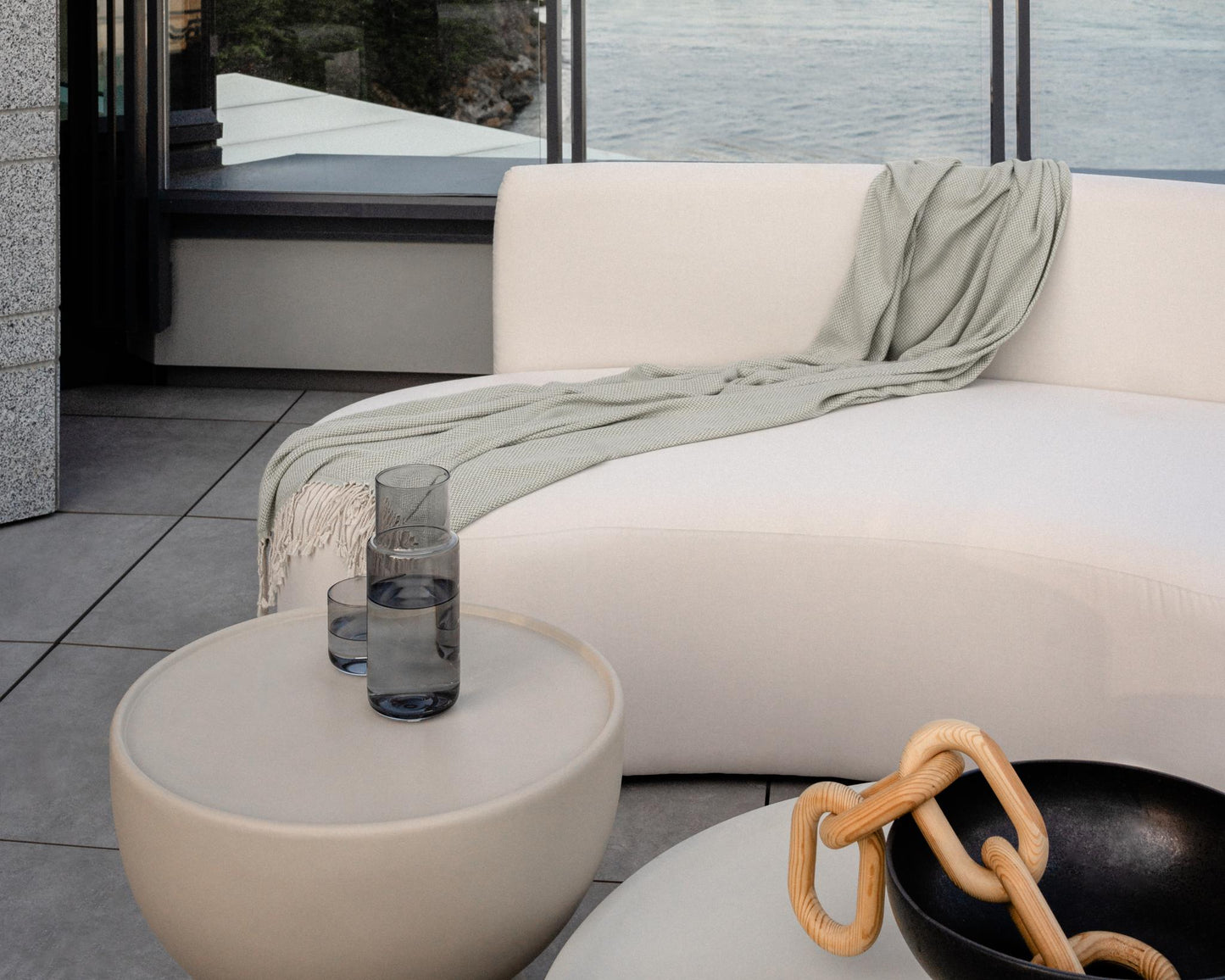 Tano Outdoor Curved Modular Sofa