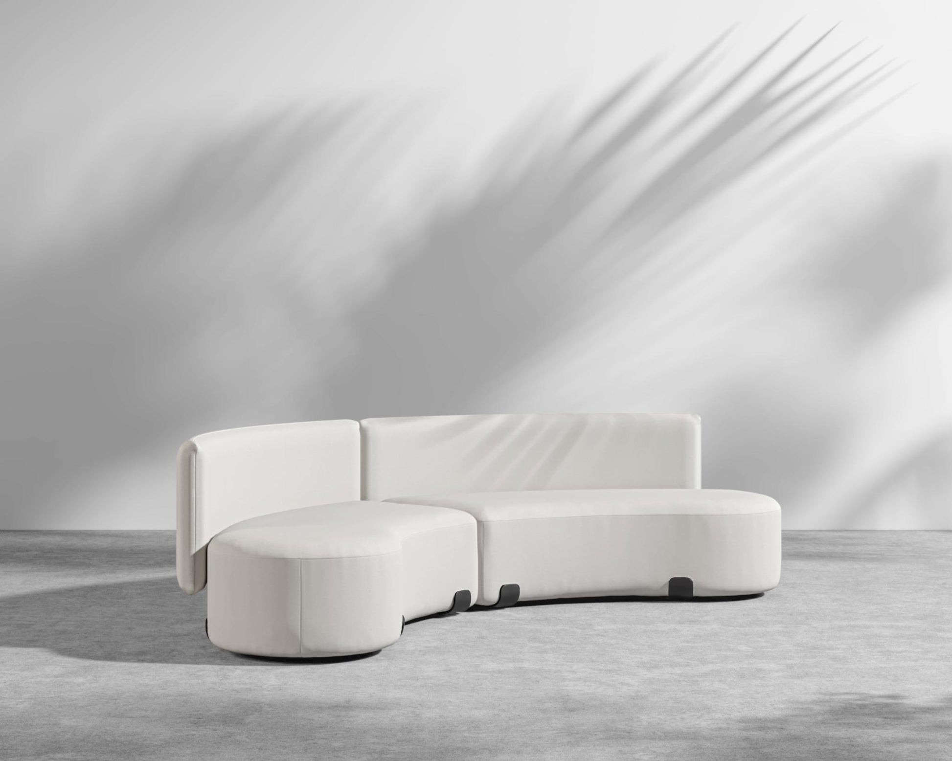 Tano Outdoor Curved Modular Sofa - Palisades - Black