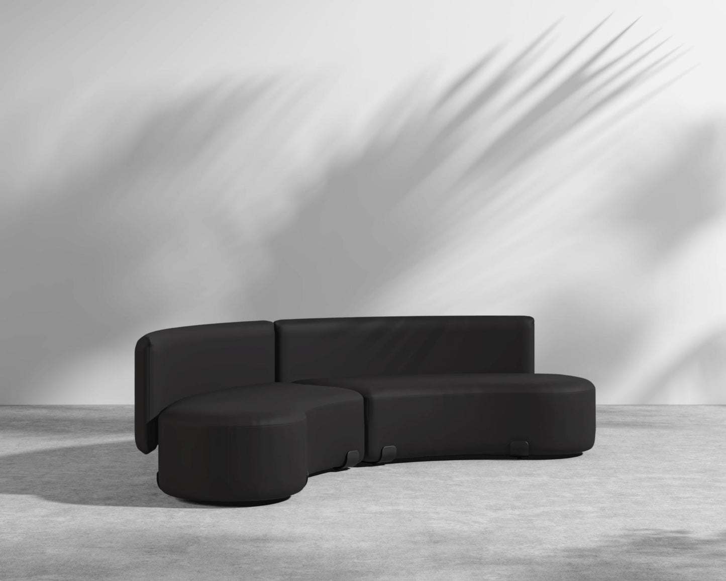 Tano Outdoor Curved Modular Sofa - Arcadia - Black