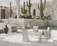Outdoor Winston Dining Scene featuring Outdoor Parson Chairs