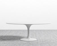 Tulip Dining Table - Oval - White Lacquer 