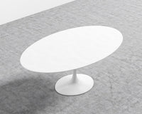 Tulip Dining Table - Oval - White Lacquer 