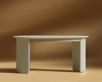 Valerian Desk - White Travertine - Alabaster