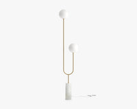 Uma Floor Lamp - Mandalay White Marble
