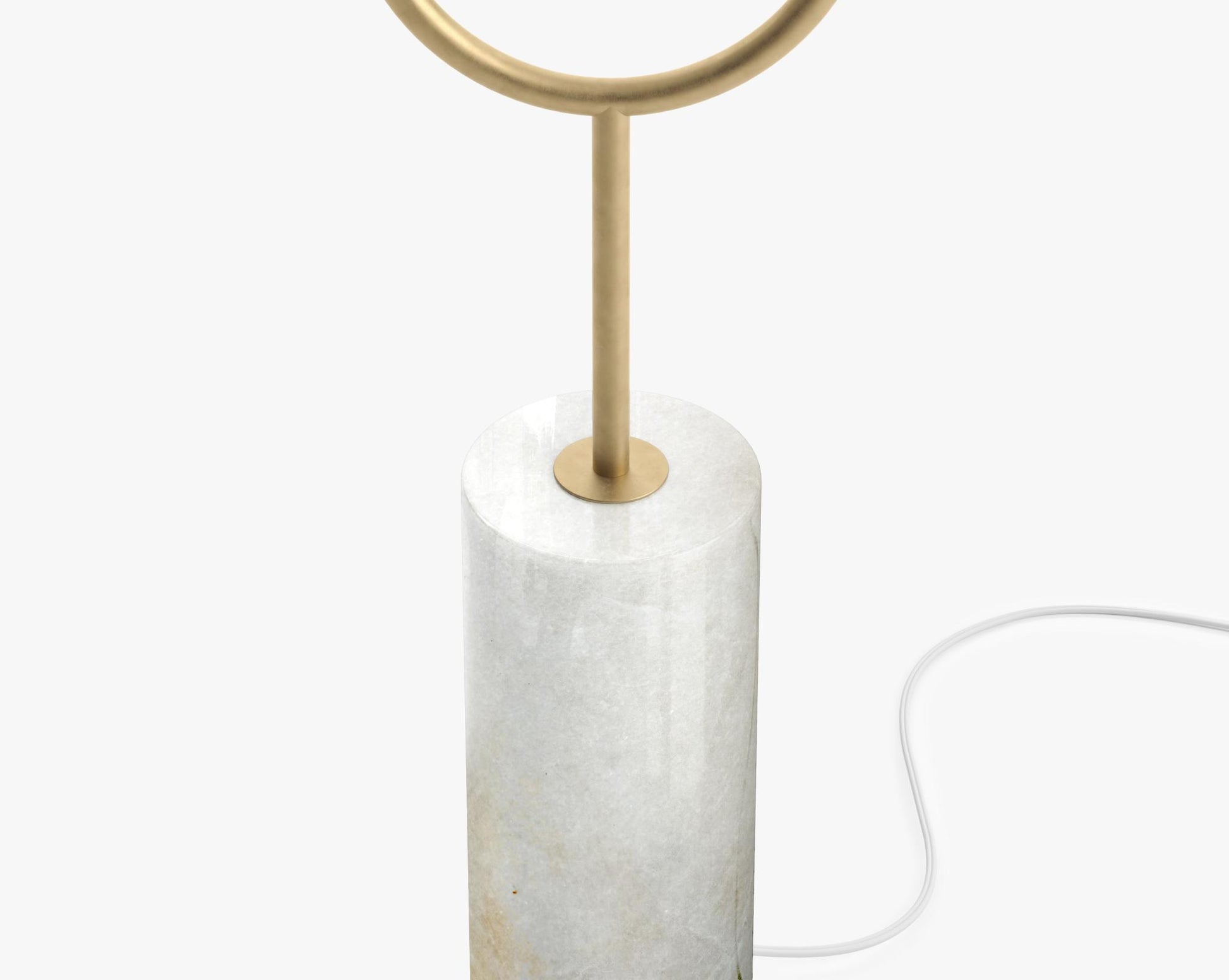 Uma Floor Lamp - Mandalay White Marble